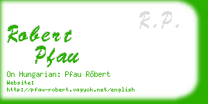robert pfau business card